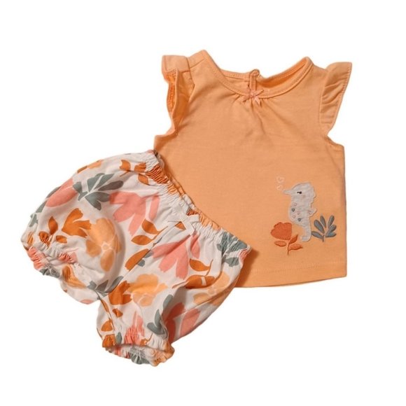 Baby Girl's Child of Mine Light Orange Outfit- Size NB - Picture 1 of 5